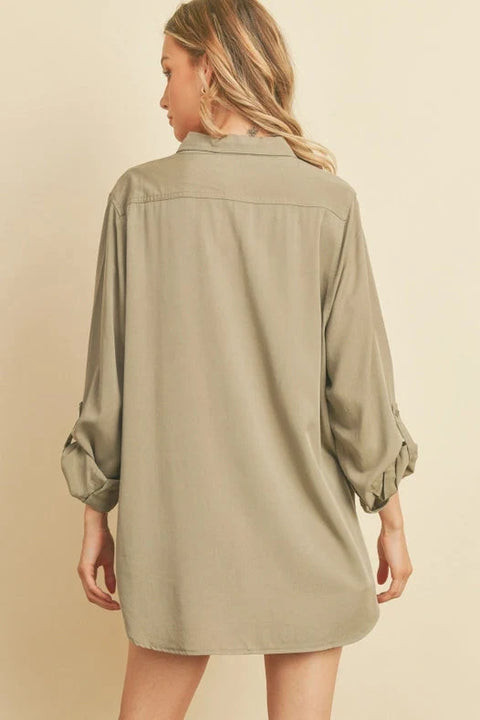 Tencel Oversized Shirt SAGE