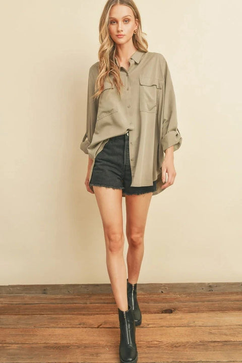 Tencel Oversized Shirt SAGE