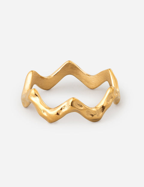 Textured Wavy Ring