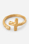 Textured Wrapped Cross Ring