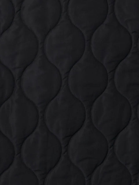The Astrid Vest | Front Tie Puffer Vest BLACK