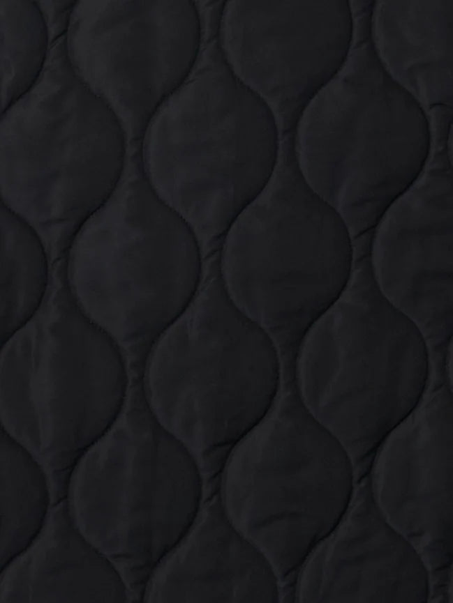 The Astrid Vest | Front Tie Puffer Vest BLACK