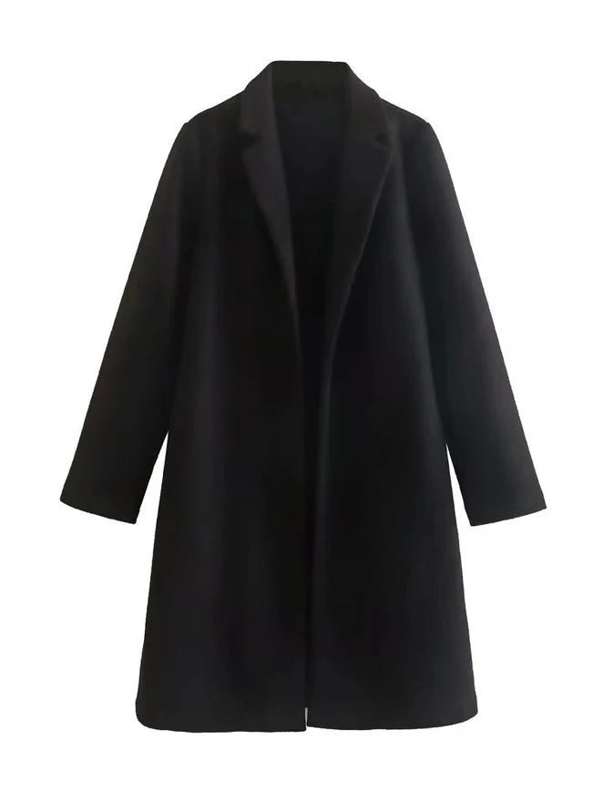 The Famous Zara Coat Solid Woolen Coats White Label