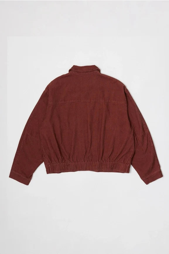 The Hayden Jacket | Cropped Corduroy Jacket - BRICK