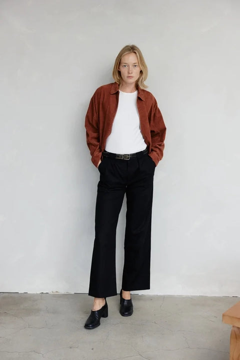 The Hayden Jacket | Cropped Corduroy Jacket - BRICK