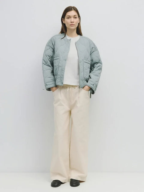 The Kara Jacket | Quilted Zip Jacket - Blue