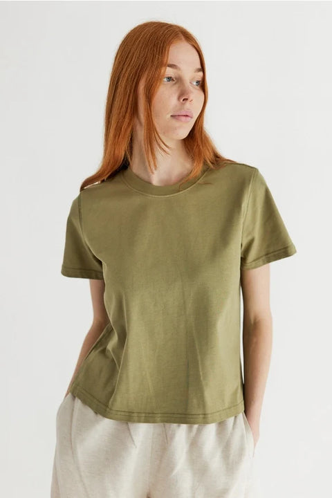 The Lanie Top | Everyday Cotton T-Shirt - SAGE