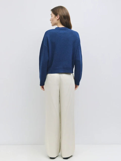 The Lucy Cardigan | Boxy Fit Button-Down Cardigan NAVY
