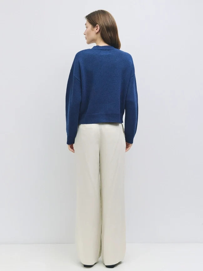 The Lucy Cardigan | Boxy Fit Button-Down Cardigan NAVY