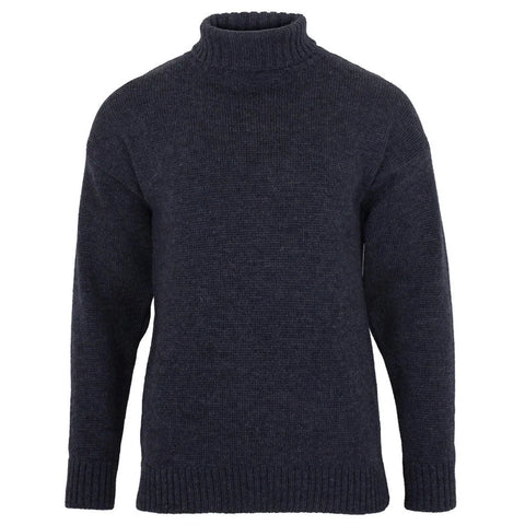 The Modern Submariner - Roll Neck Merino Wool Jumper Charcoal