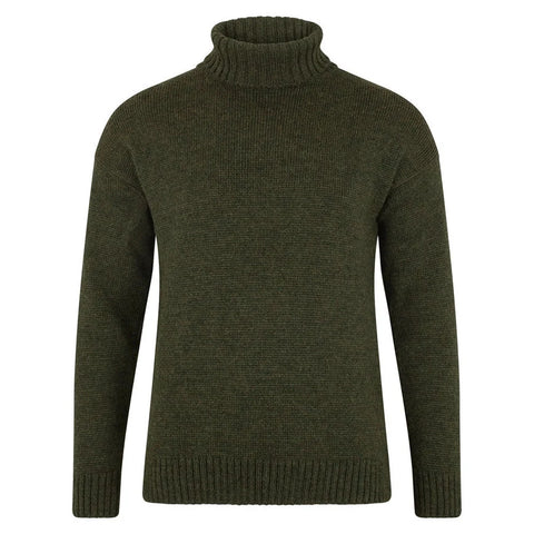 The Modern Submariner - Roll Neck Merino Wool Jumper Green