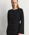 The Tyler Cardigan | Women's Bell Sleeve Buttoned Sweater - BLACK