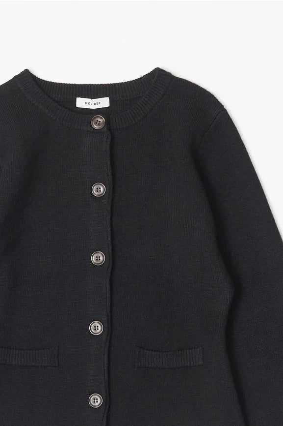 The Tyler Cardigan | Women's Bell Sleeve Buttoned Sweater - BLACK
