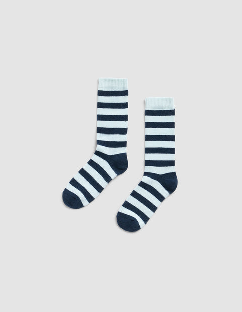 Striped Plush Lounge Calf Sock