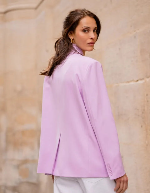 Timeless Structured Jacket with Fold-Down Officer Collar