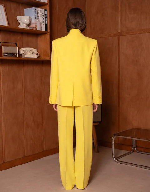 Timeless Structured Jacket with Fold-Down Officer Collar