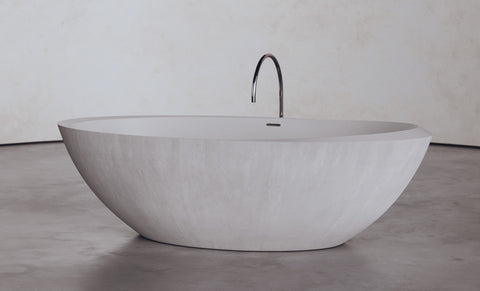 Oval Freestanding Concrete Bathtub – Studio Collection