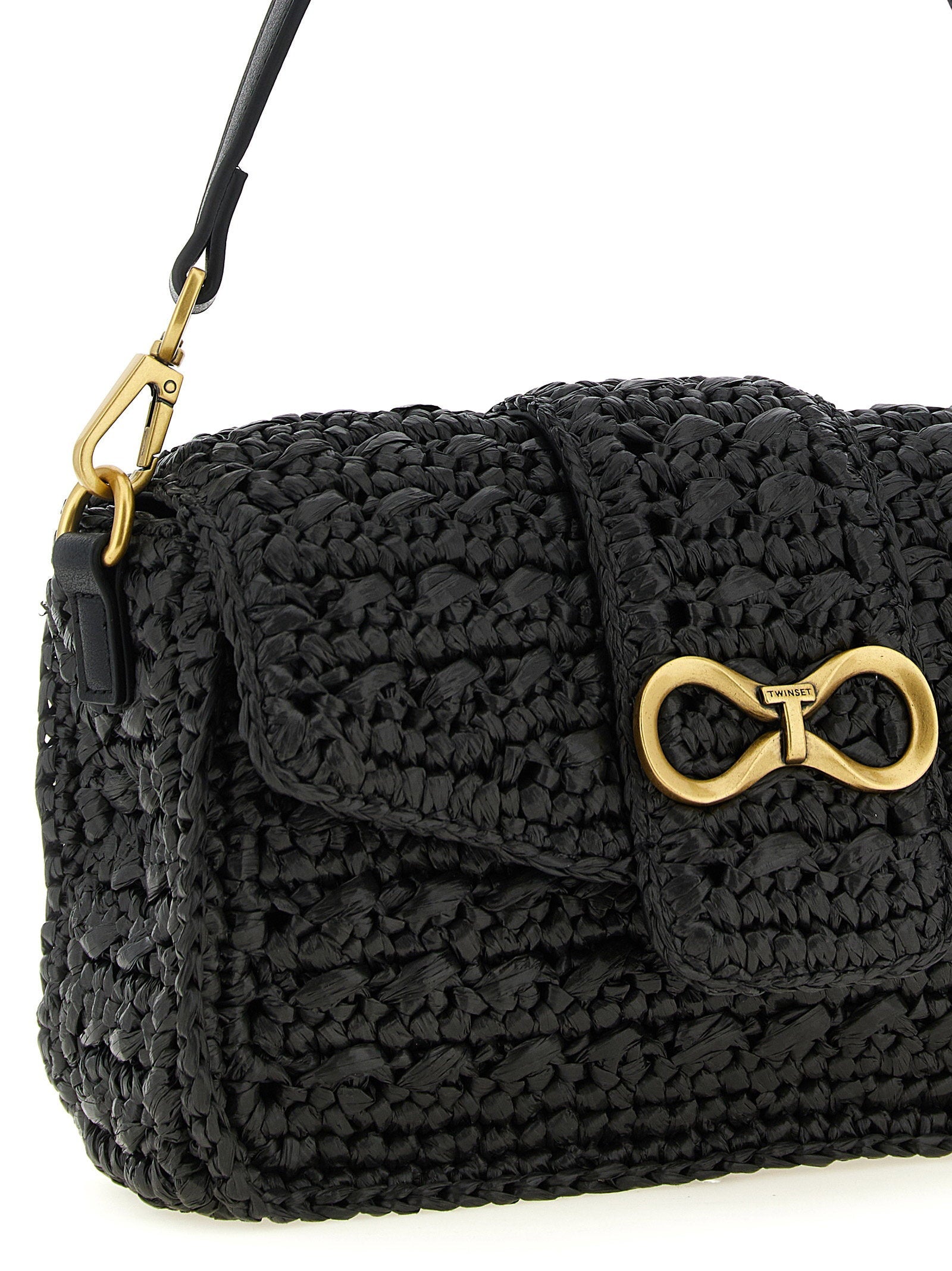 Twin Set Raffia Crossbody Bag