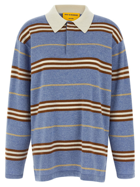 Guest In Residence Striped Rugby Polo Shirt