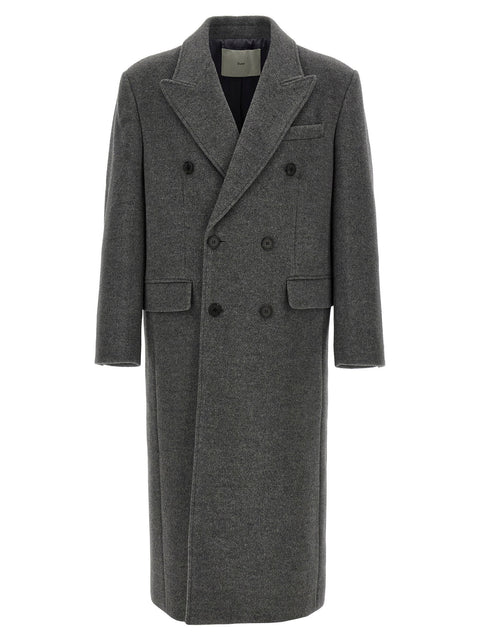 Dunst Grey Wool Double-breasted Coat