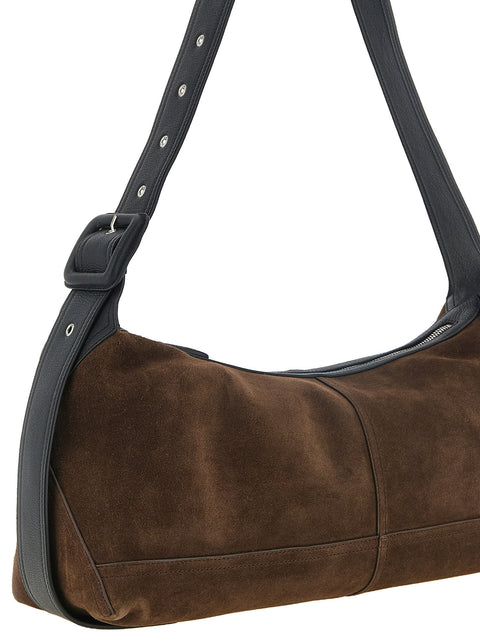 Ami Paris Small Brown Etienne Crossbody Bag