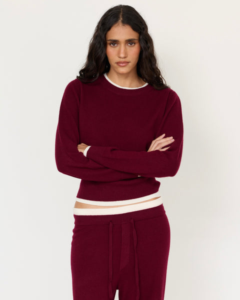 Tove Layered Cashmere Blend Crewneck