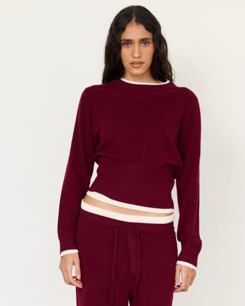 Tove Layered Cashmere Blend Crewneck
