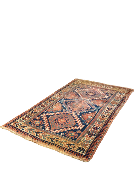 Antique Kazak Rug, circa 1910-1920. 4' x 6' 4" (B)