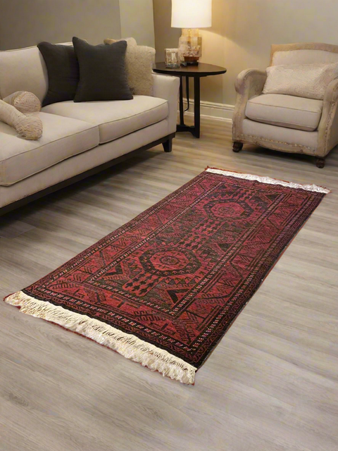 Terkaman Tribal Baluch Oriental Rug; 3' 5" x 7' (Y)