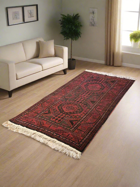 Terkaman Tribal Baluch Oriental Rug; 3' 5" x 7' (Y)