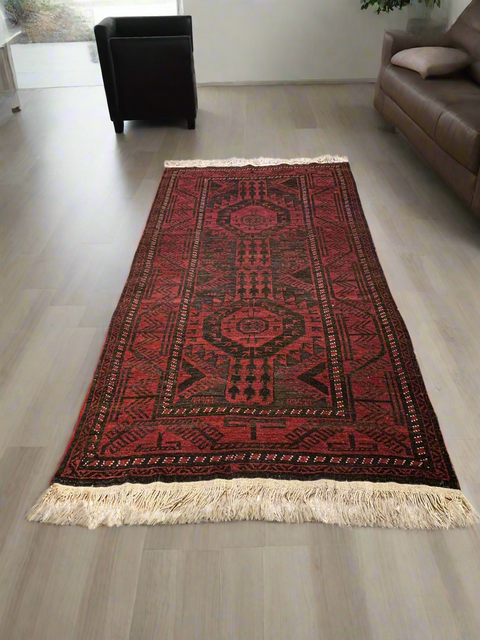 Terkaman Tribal Baluch Oriental Rug; 3' 5" x 7' (Y)