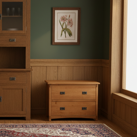 Mission Oak 2 Drawer Lateral File Cabinet - Michael's Cherry stain
