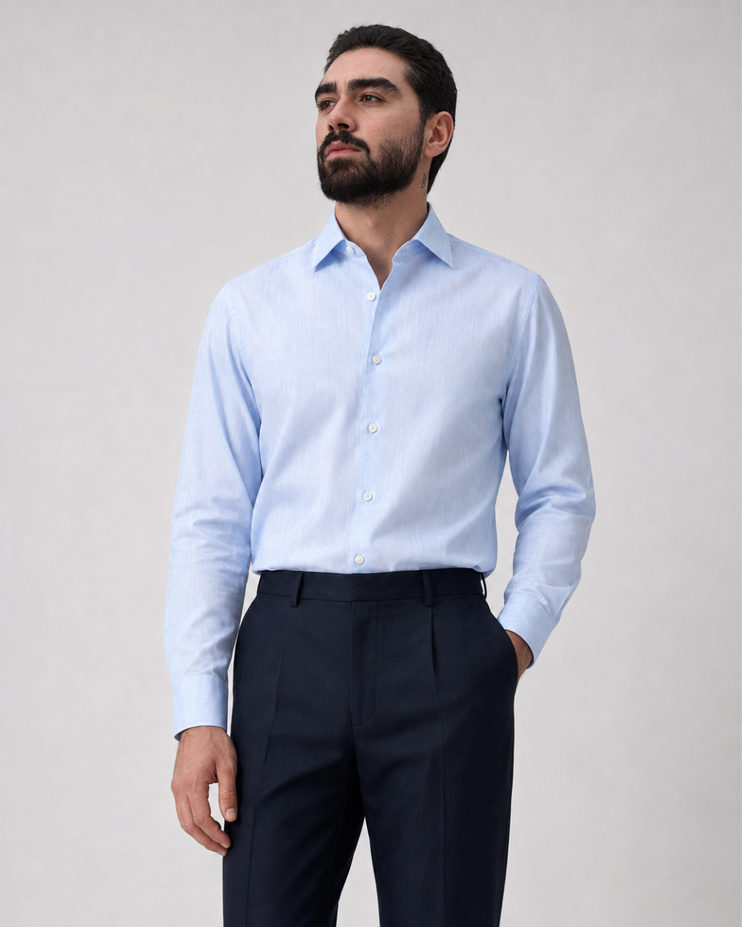 Airefinery Aqua Linen Shirt