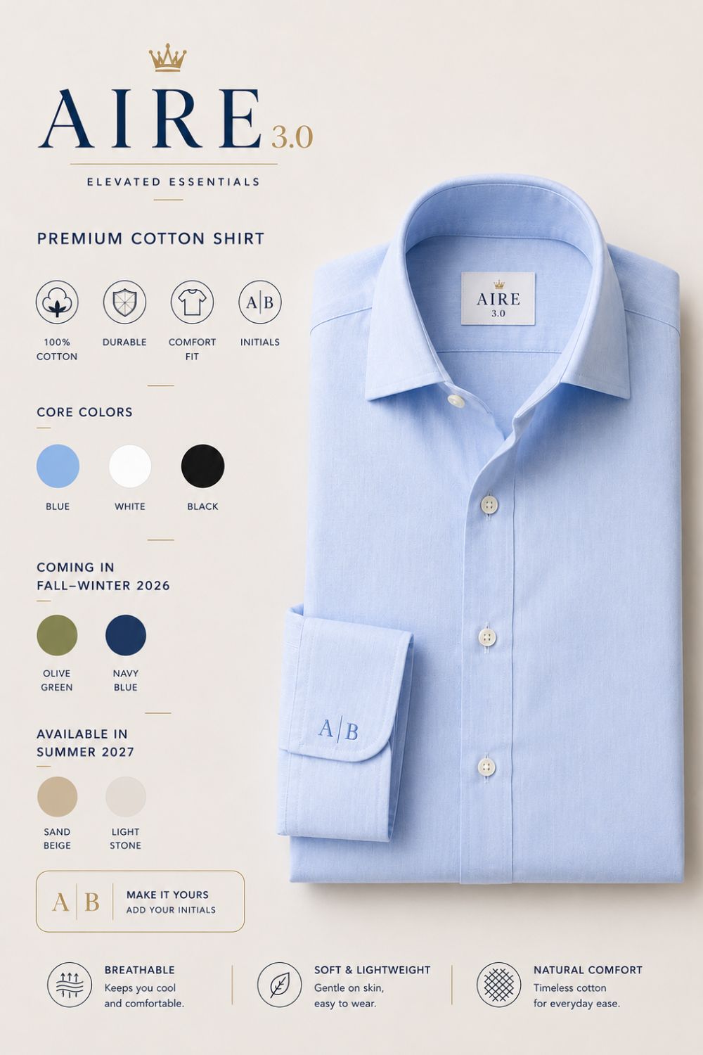 Aire 3.0 Cotton Tailored Shirt