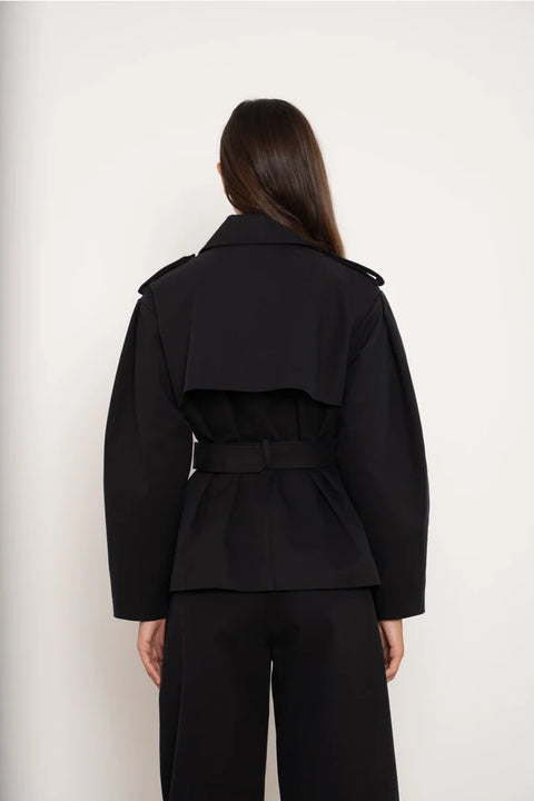 Utility Short Belted Trench Jacket