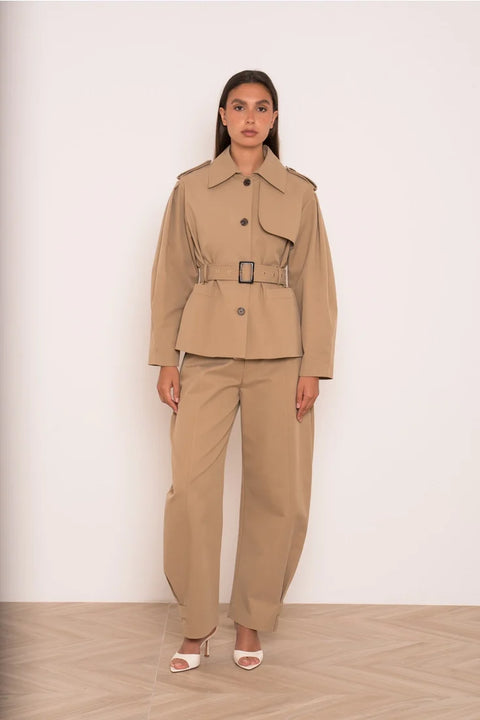 Utility Short Belted Trench Jacket