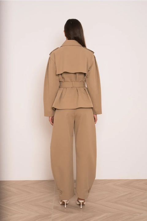 Utility Short Belted Trench Jacket