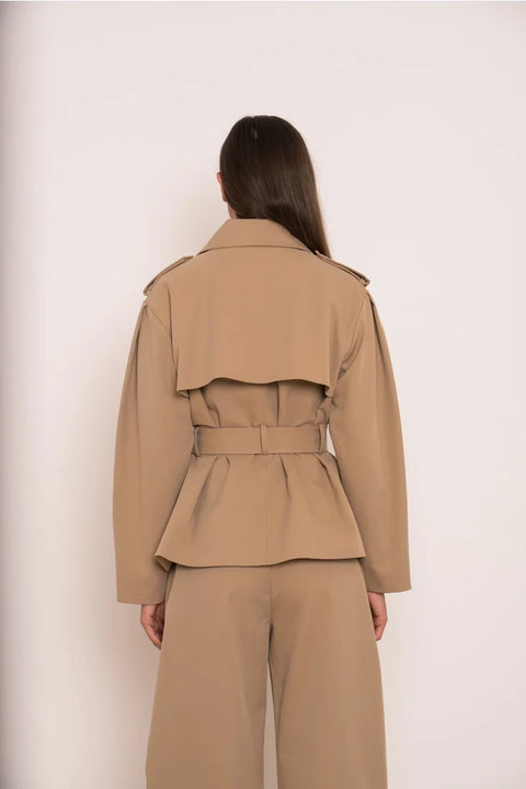 Utility Short Belted Trench Jacket