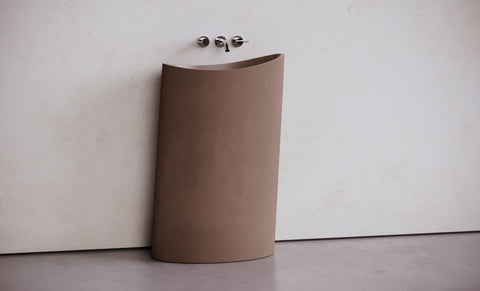 Oval Concrete Pedestal Sink – Studio Collection