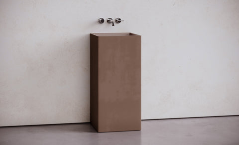 Square Concrete Pedestal Sink – Studio Collection