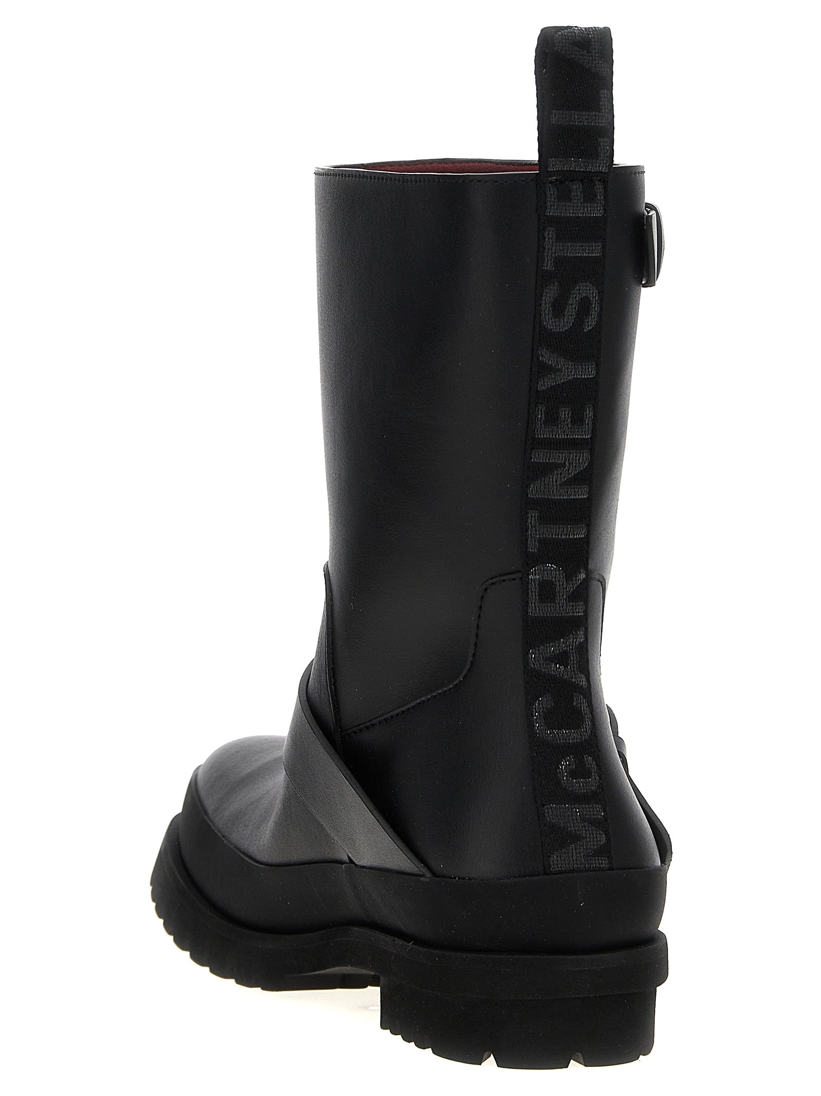 Vegea Fabric Biker Ankle Boots with Buckles