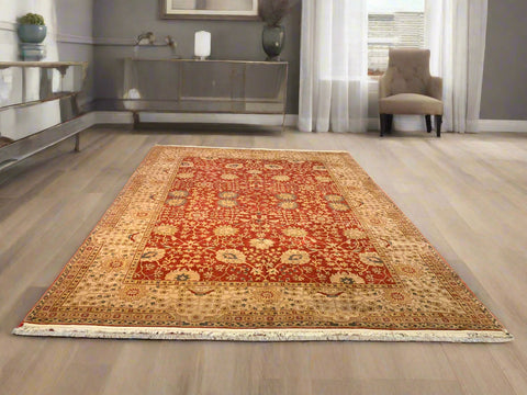 Sultanabad 100% wool Hand Made Rug - size 9" x 12"  (P)