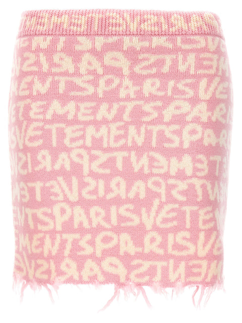 Vetements Graffiti Monogram Skirt