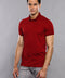 Basic Claret Red Men Polo T-Shirt - Wessi