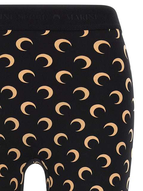 Marine Serre Beige All Over Moon Capri Leggings