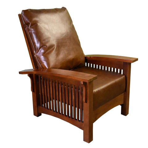 Pre-Order Craftsman / Mission Morris Arm Chair and Ottoman Set - Chestnut
