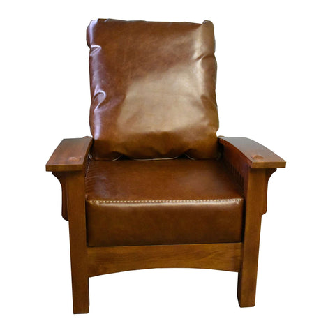 Pre-Order Craftsman / Mission Morris Arm Chair and Ottoman Set - Chestnut