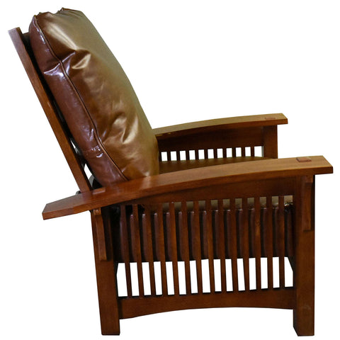 Pre-Order Craftsman / Mission Morris Arm Chair and Ottoman Set - Chestnut