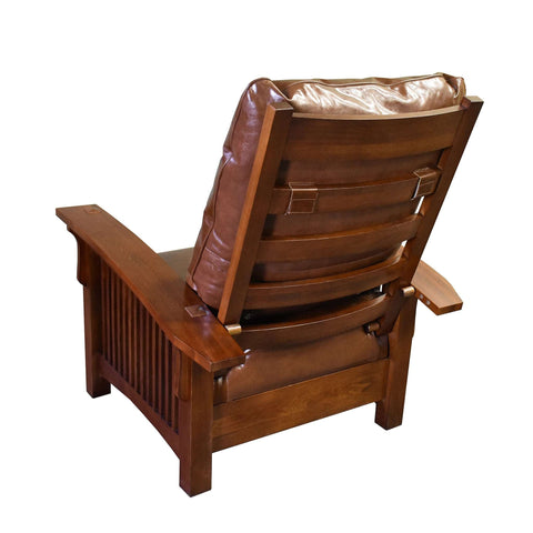 Pre-Order Craftsman / Mission Morris Arm Chair and Ottoman Set - Chestnut