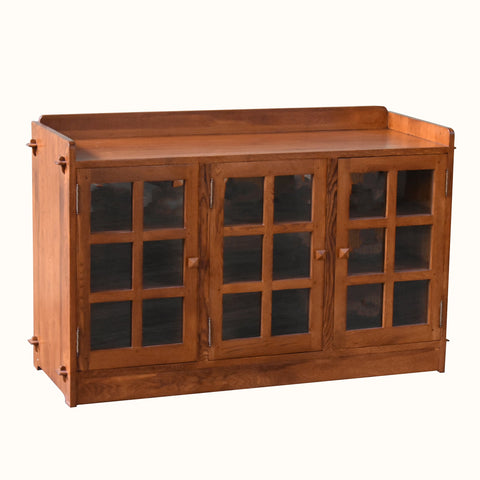Mission Oak 3 Door Console - Michael's Cherry (MC1)